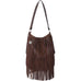 ST67 - Brown Bomber Fringe Small Tote - Double J Saddlery