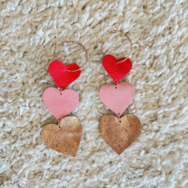 VE104 - 3 Tier Hoop Earrings - Double J Saddlery