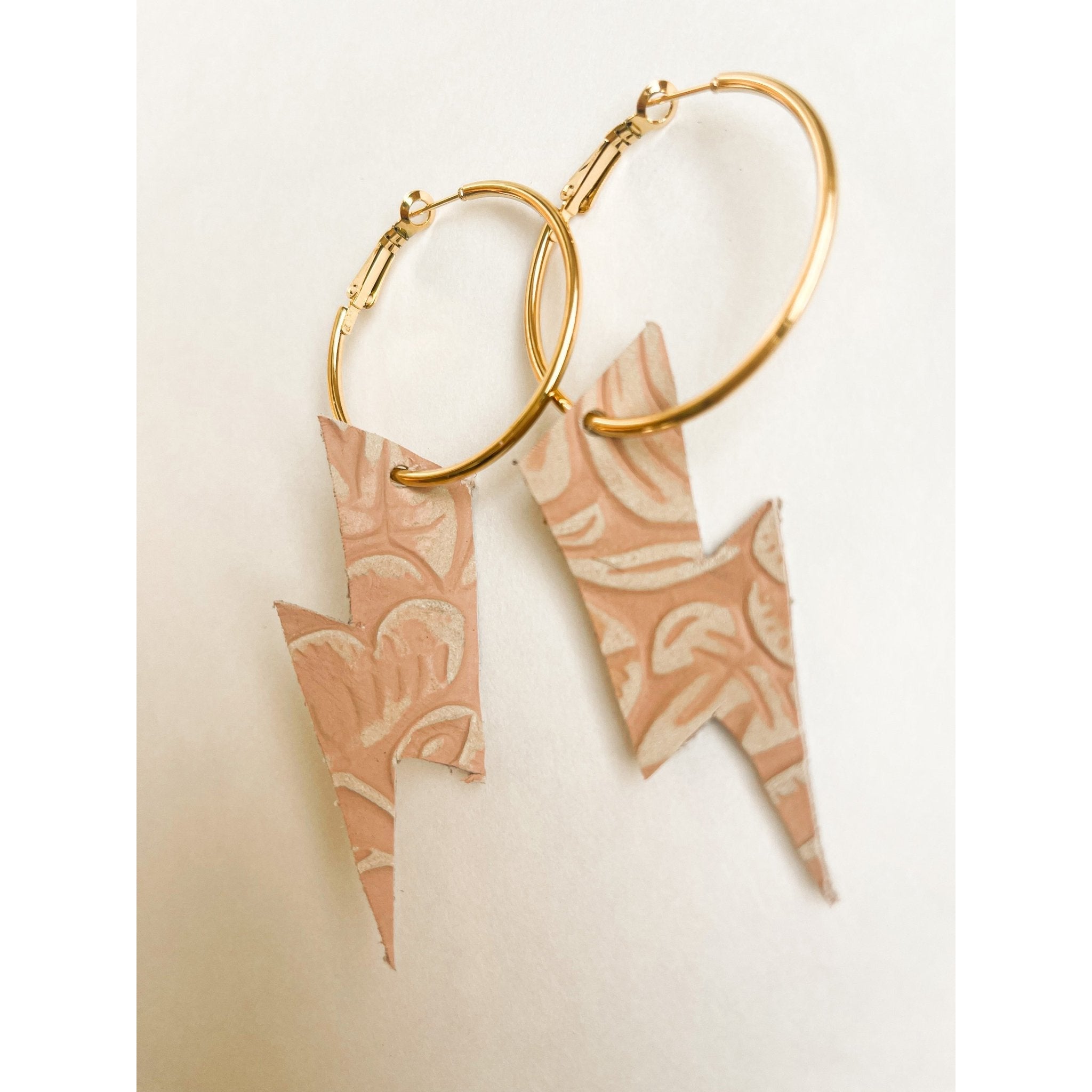 VE125 - Medium Rose Bolt Hoop Earrings - Double J Saddlery