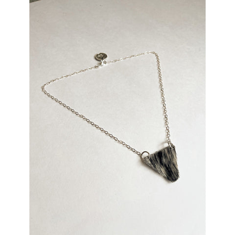 VN119 - Cowhide Triangle Necklace - Double J Saddlery