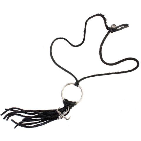 VN27 - Vestige Black Elk Skin Necklace - Double J Saddlery