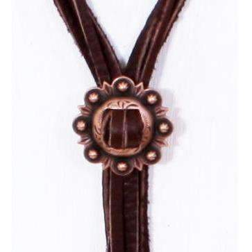 VN50 - Vestige Chocolate Elk Skin Necklace - Double J Saddlery