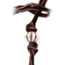 VN54 - Vestige Chocolate Elk Skin Lariat Necklace - Double J Saddlery