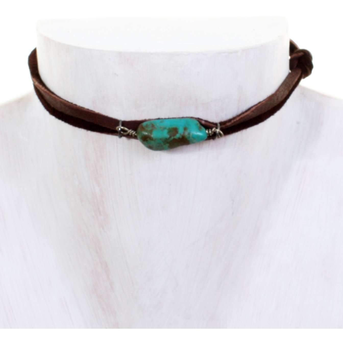 VN83 - Vestige Turquoise Nugget Choker - Double J Saddlery
