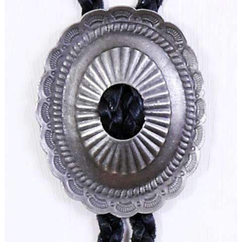 VN99 - Vestige Braided Black Chap Concho Necklace - Double J Saddlery