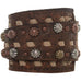 WCUF01 - Brown Bomber Leather Wrap Cuff - Double J Saddlery