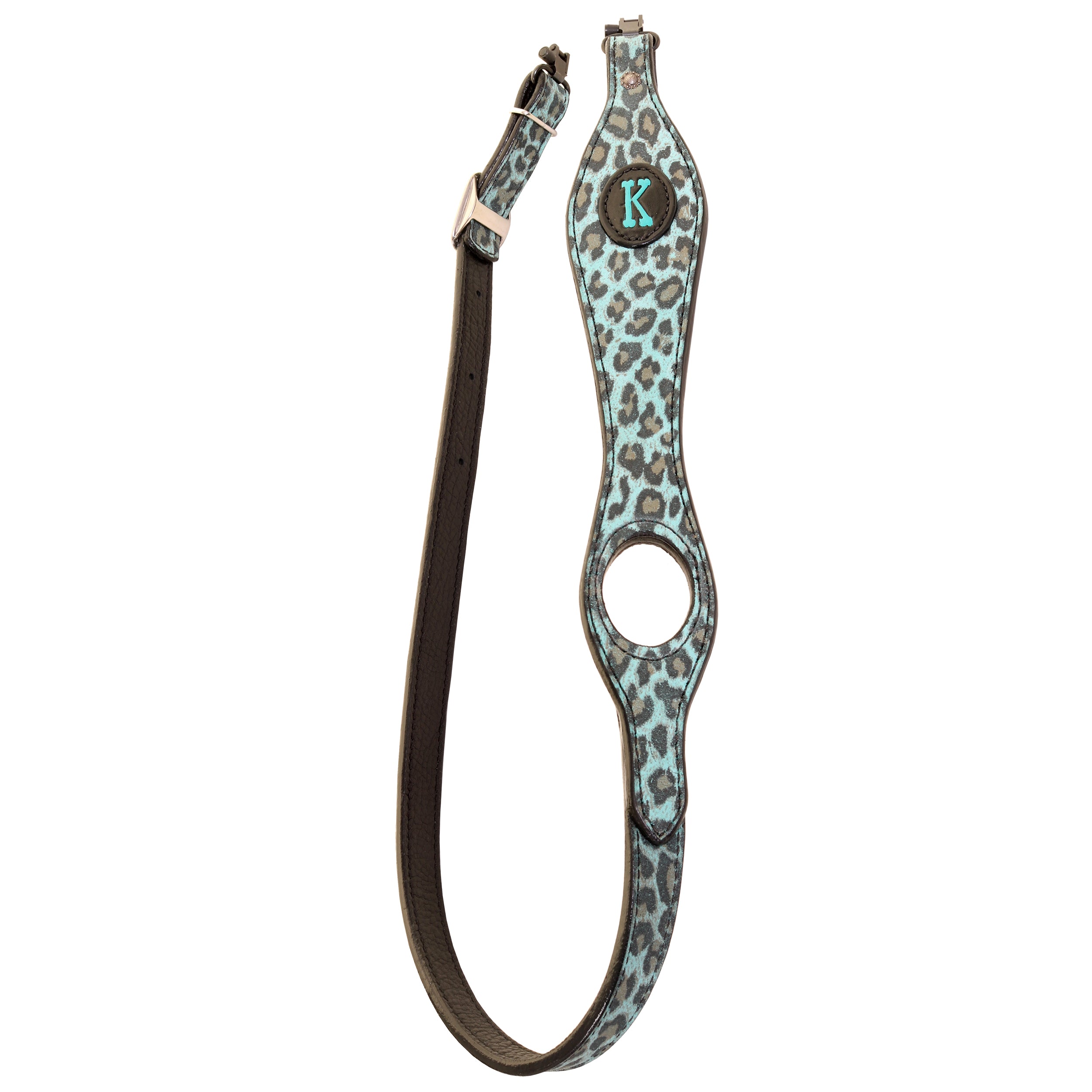 GS29K - Cheetah Turquoise Suede Print Gun Sling - Double J Saddlery