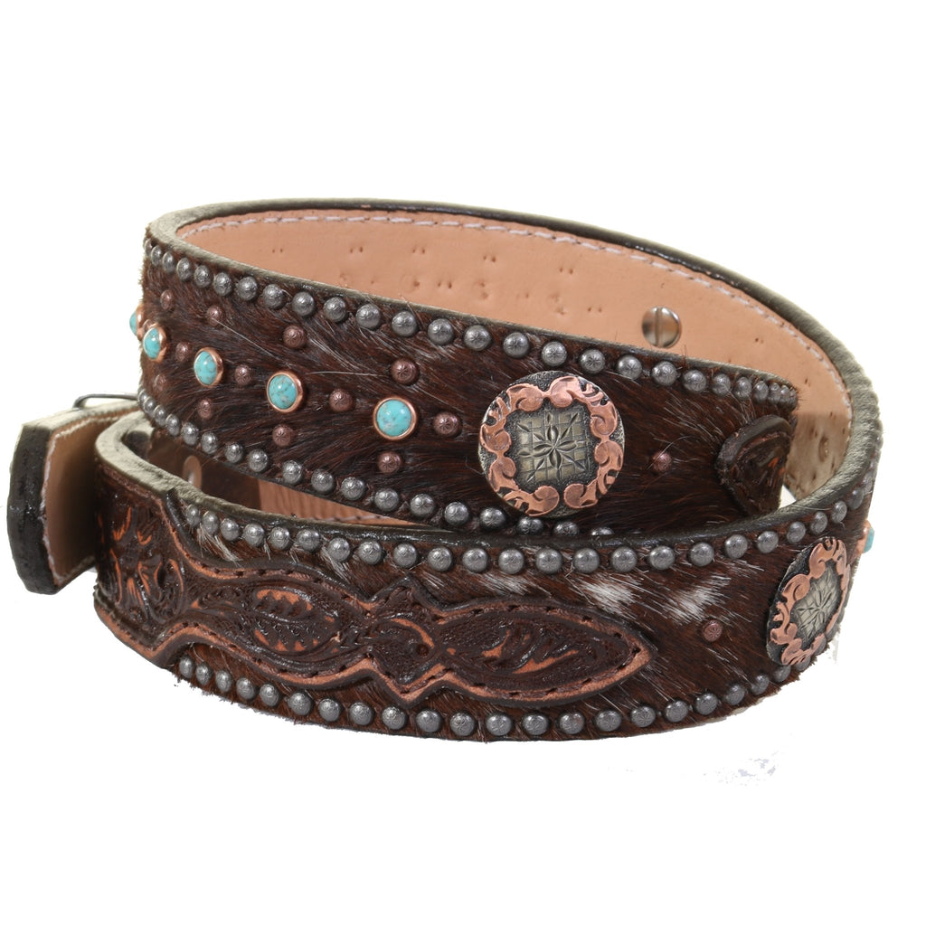 Double J Saddlery Brindle Cowhide Belt