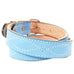 B1223 - Powder Blue Suede Belt - Double J Saddlery