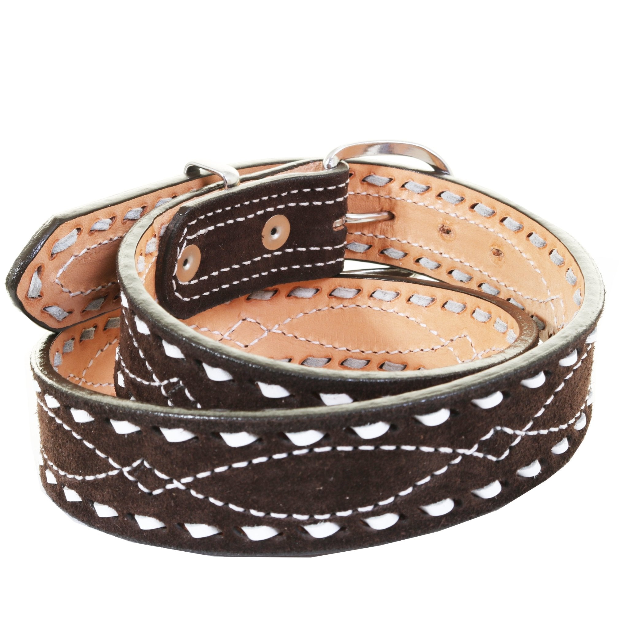 B1224 - Brown Suede Belt - Double J Saddlery