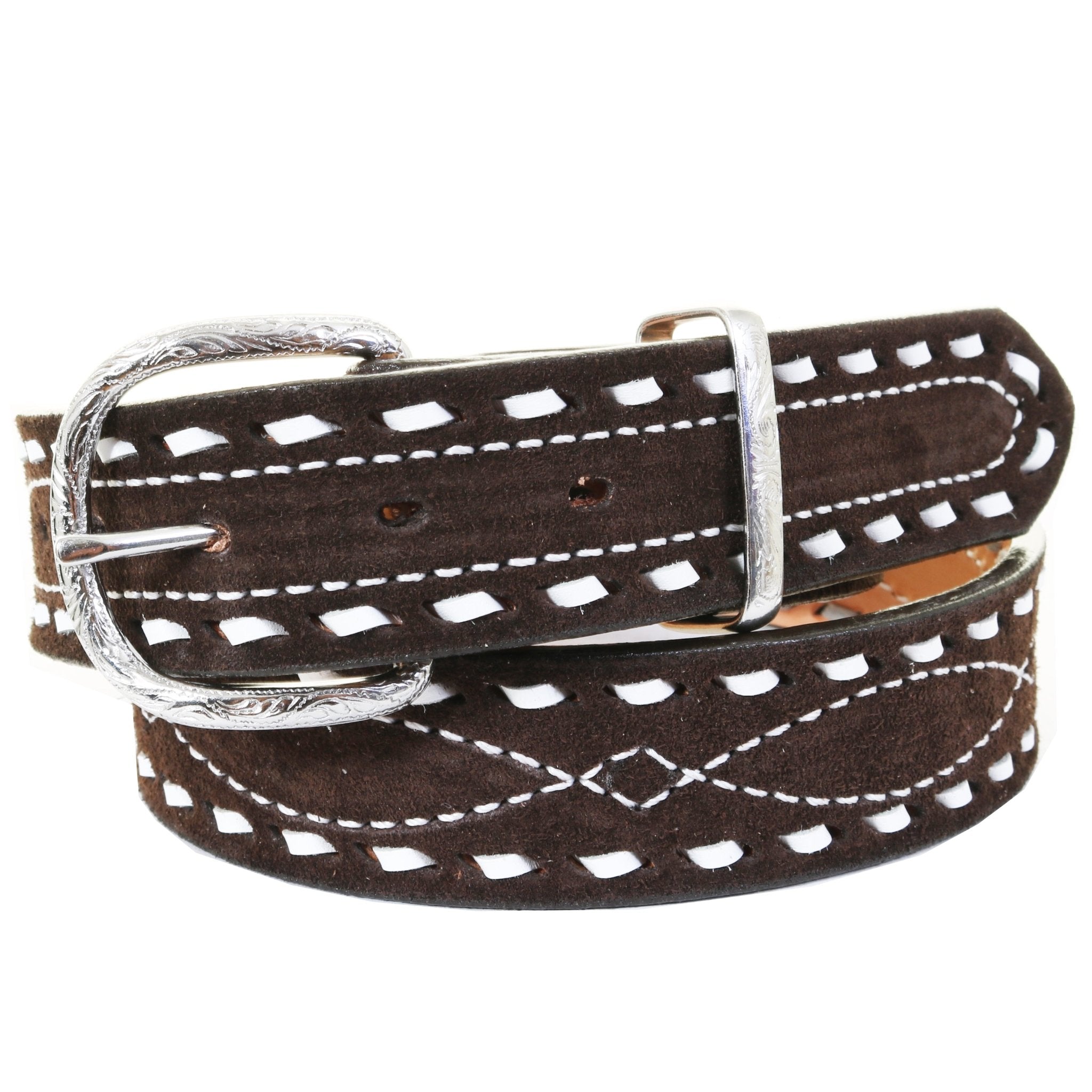 B1224 - Brown Suede Belt - Double J Saddlery