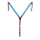 BC1179 - Turquoise Blue Suede Breast Collar - Double J Saddlery