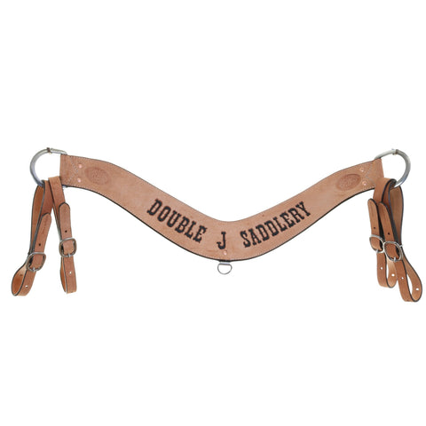 BC703A - Natural Rough Out Breast Collar - Double J Saddlery