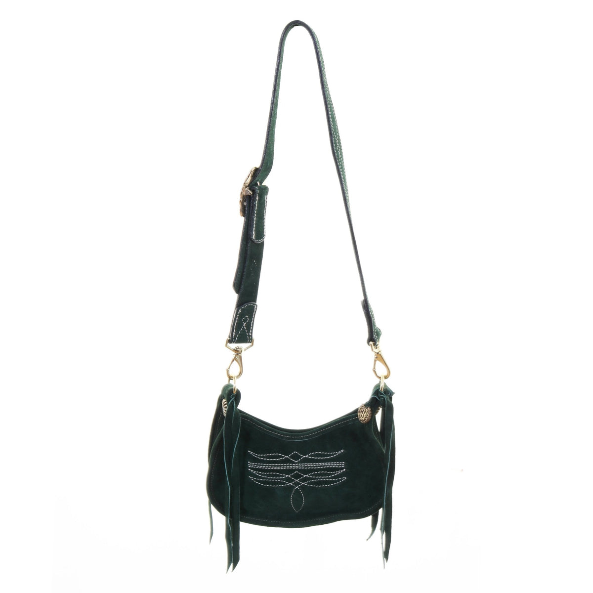 BDJ45- Forest Green Suede Purse - Double J Saddlery