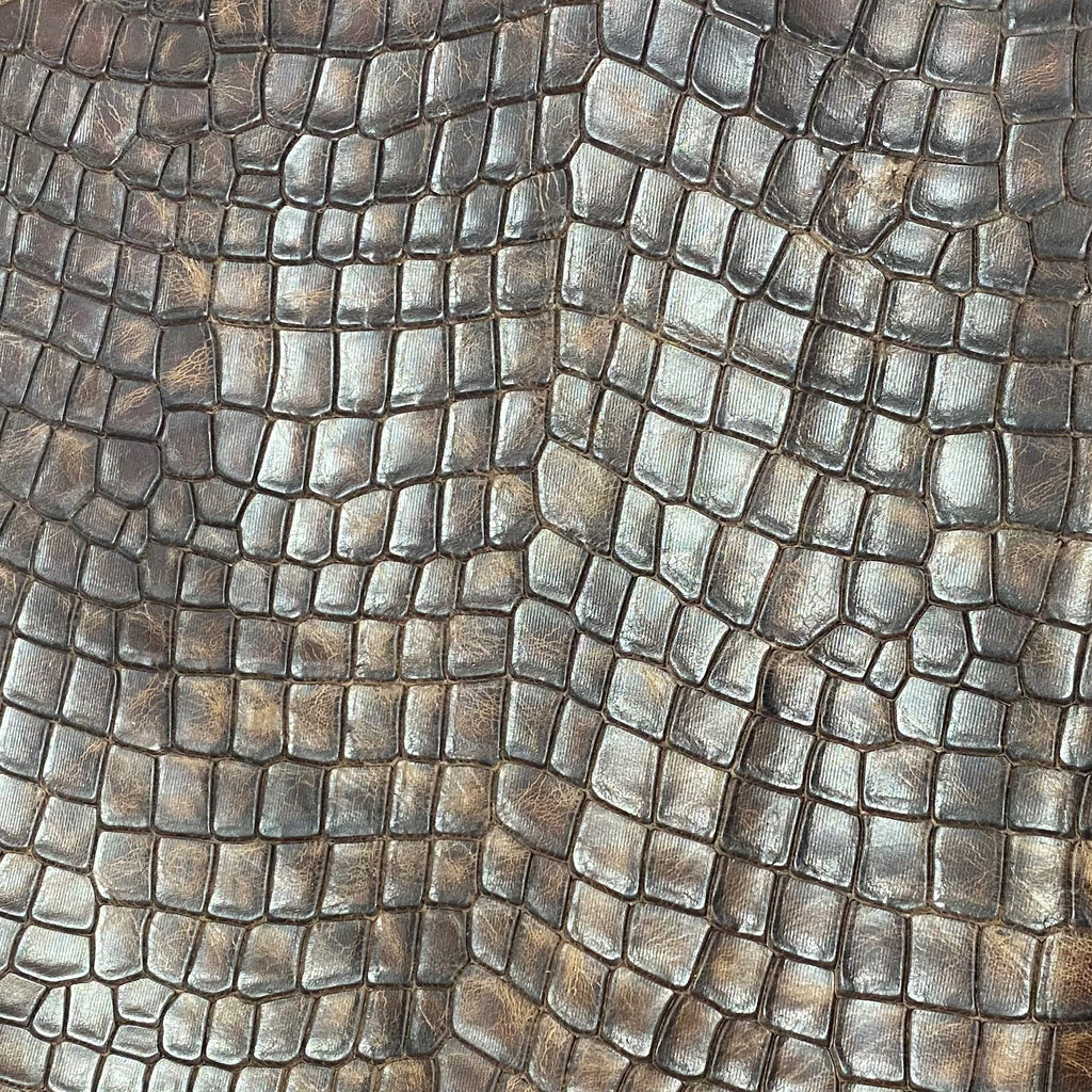 Brown Vintage Gator Print - SL1407 - Double J Saddlery