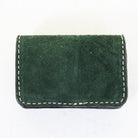 BUS109 - Forest Green Suede Business Card Holder - Double J Saddlery