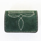 BUS109 - Forest Green Suede Business Card Holder - Double J Saddlery