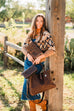 CVT03 - Chocolate Tooled Tote - Double J Saddlery