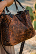 CVT04 - Diamond Weave Tooled Tote - Double J Saddlery