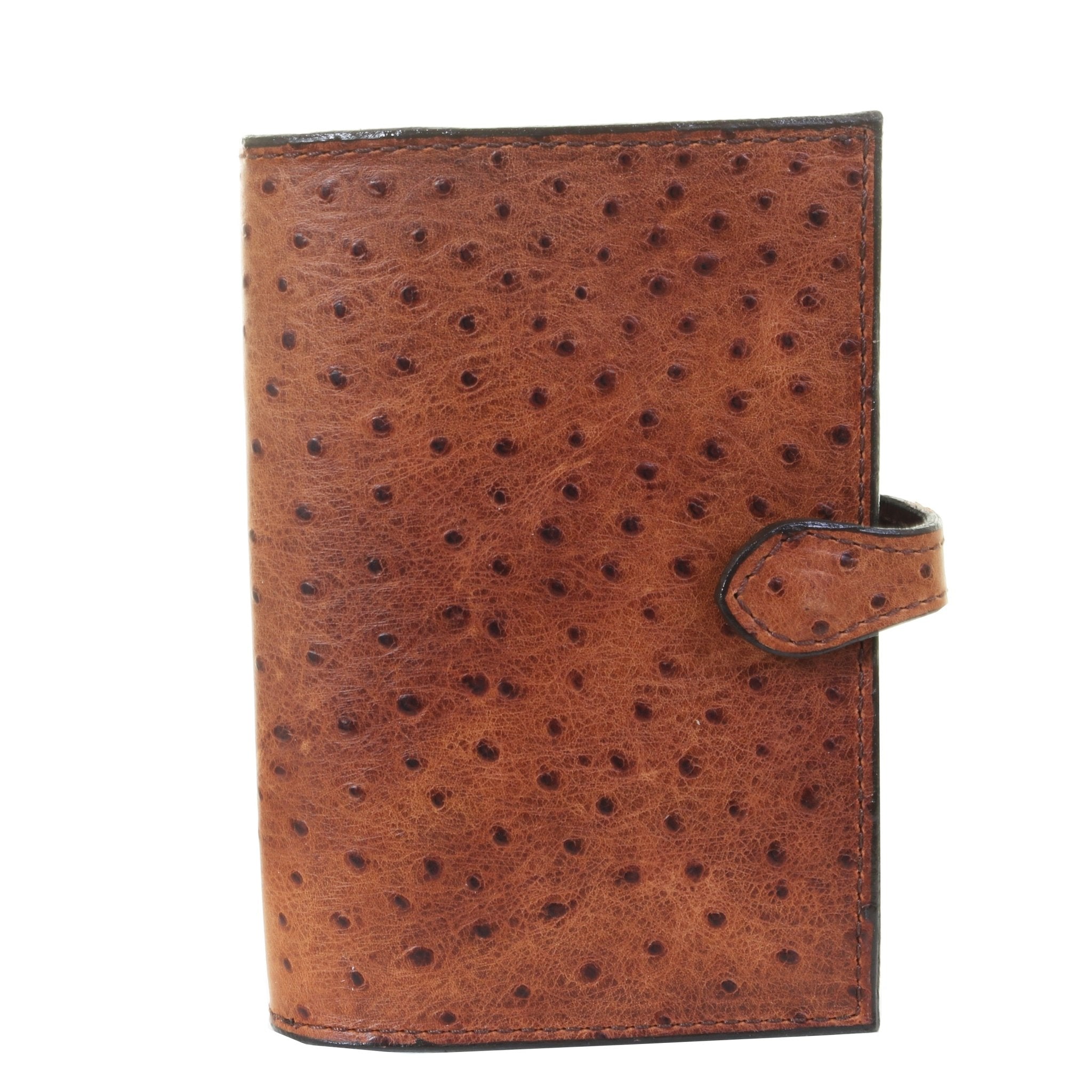 DT43 - Vintage Cognac Ostrich Day Planner - Double J Saddlery