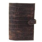 DT49 - Brown Knife tail Gator Print Day Planner - Double J Saddlery