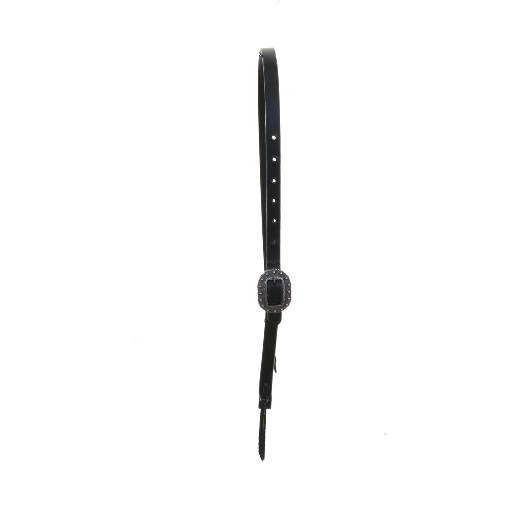 H1280 - Black Harness Leather Split Ear Headstall - Double J Saddlery
