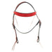 H1283RB - Red Suede Headstall - Double J Saddlery