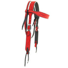 H1283RB - Red Suede Headstall - Double J Saddlery