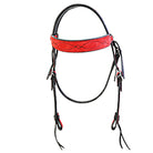H1283RB - Red Suede Headstall - Double J Saddlery