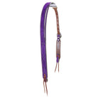 H1284PW - Purple Suede Split Ear Headstall - Double J Saddlery