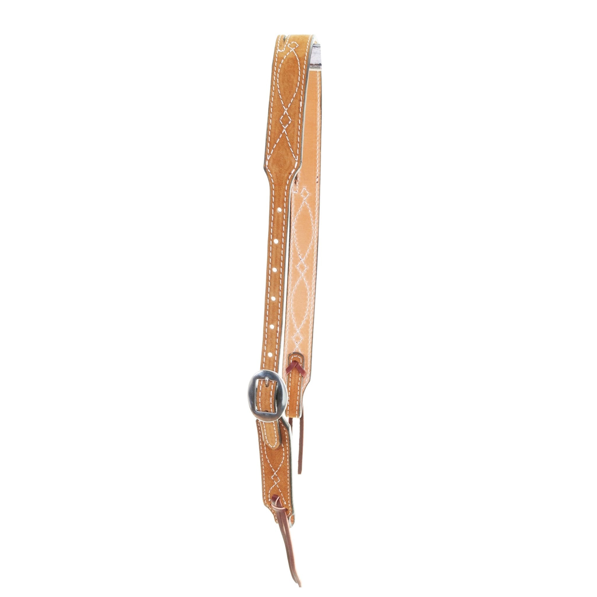 H1284TW - Toast Suede Split Ear Headstall - Double J Saddlery