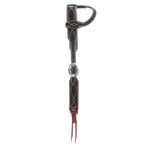 H1285BRW - Brown Suede Single Ear Headstall - Double J Saddlery