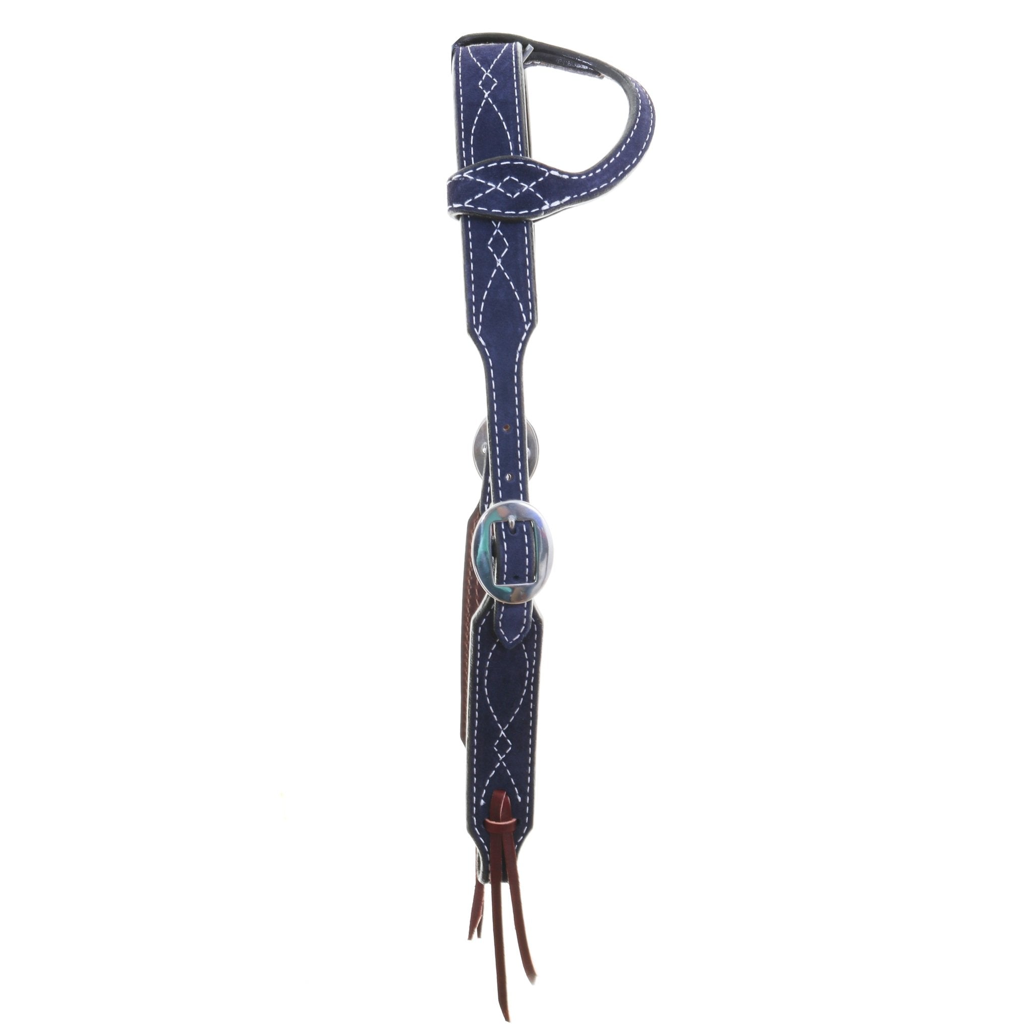 H1285NW - Navy Suede Single Ear Headstall - Double J Saddlery