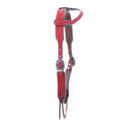 H1285RT - Red Suede Single Ear Headstall - Double J Saddlery