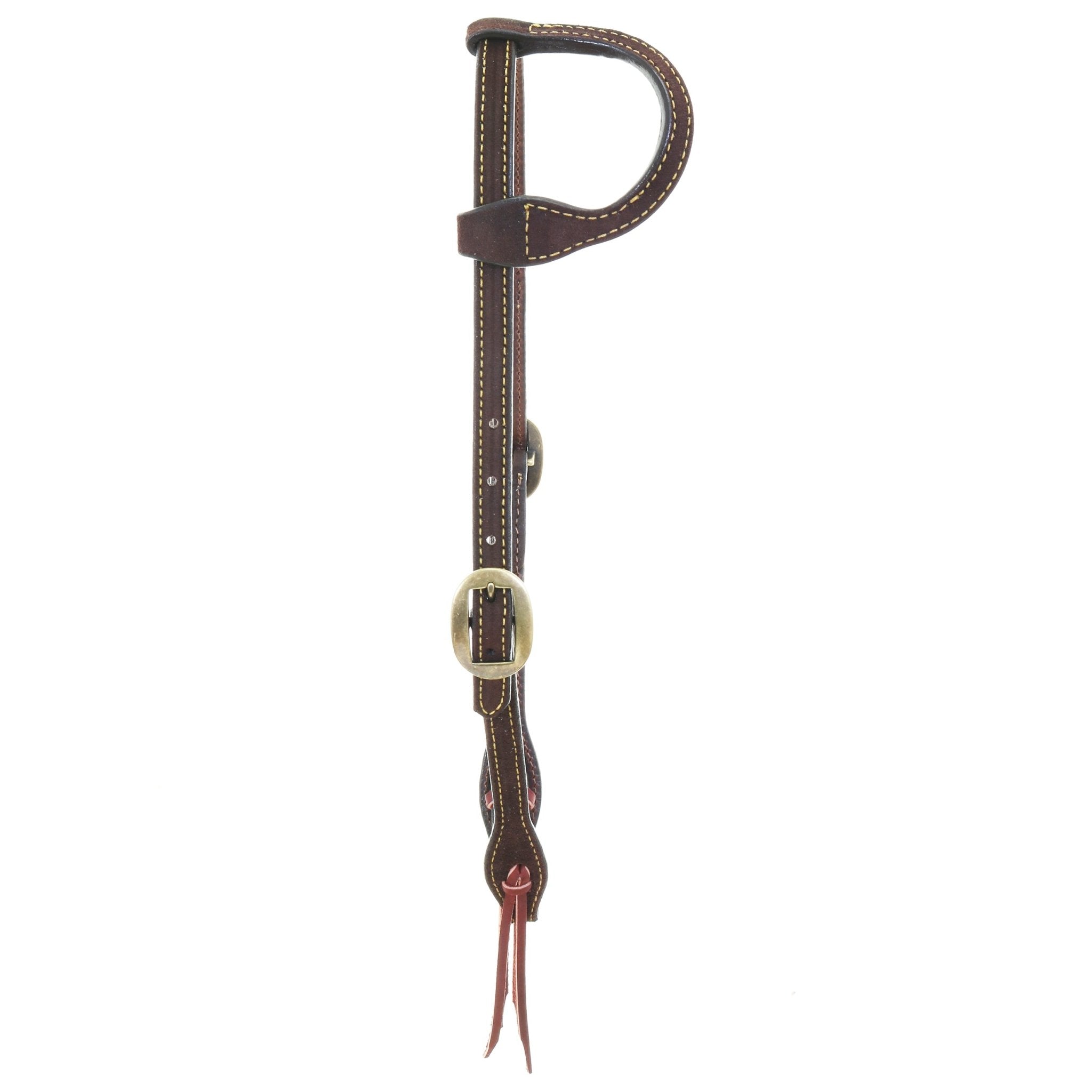H1296 - Brown Roughout Headstall - Double J Saddlery
