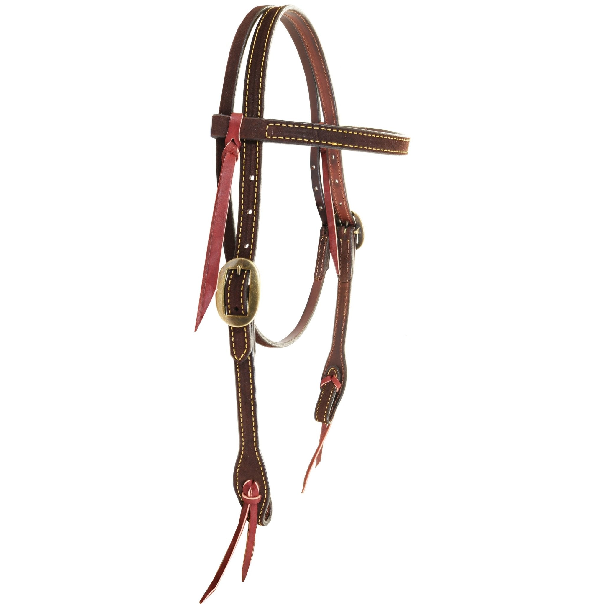 H1297 - Brown Roughout Headstall - Double J Saddlery