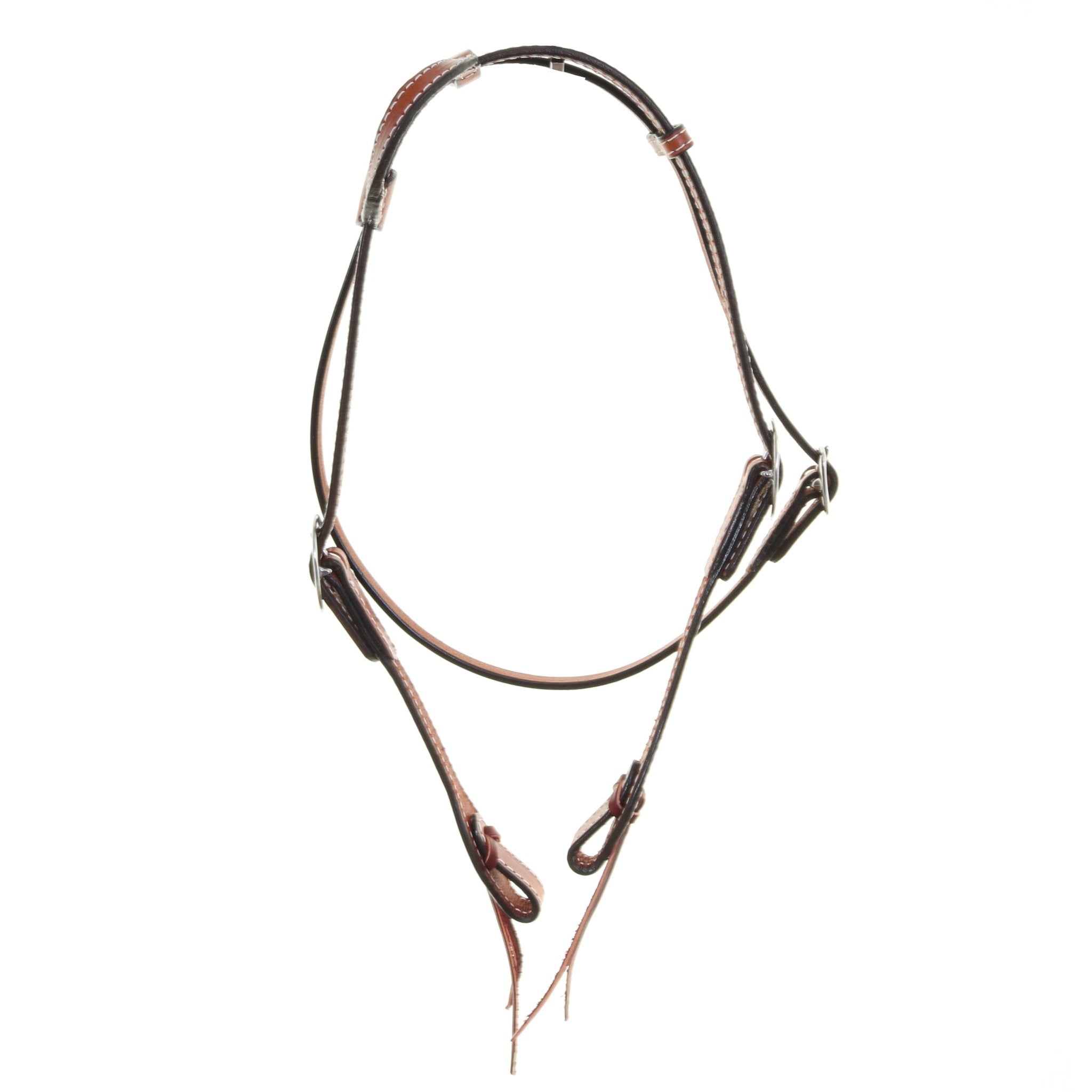 H899C - Chestnut Leather Single Ear Headstall - Double J Saddlery