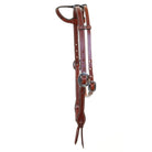 H899C - Chestnut Leather Single Ear Headstall - Double J Saddlery