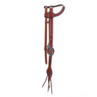 H899C - Chestnut Leather Single Ear Headstall - Double J Saddlery