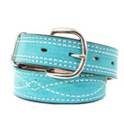 KB35 - Turquoise Suede Kids Belt - Double J Saddlery