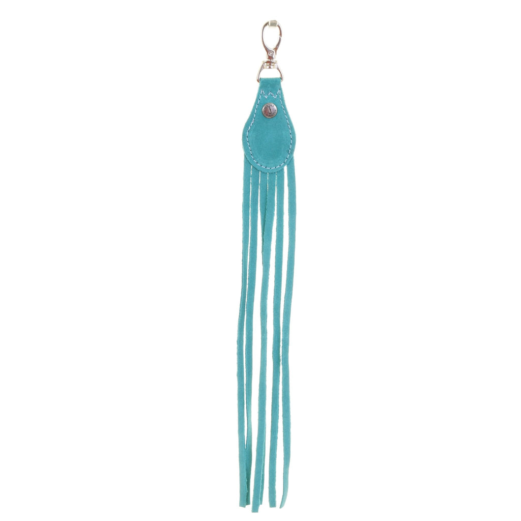 KC08 - Turquoise Suede Leather Keychain - Double J Saddlery