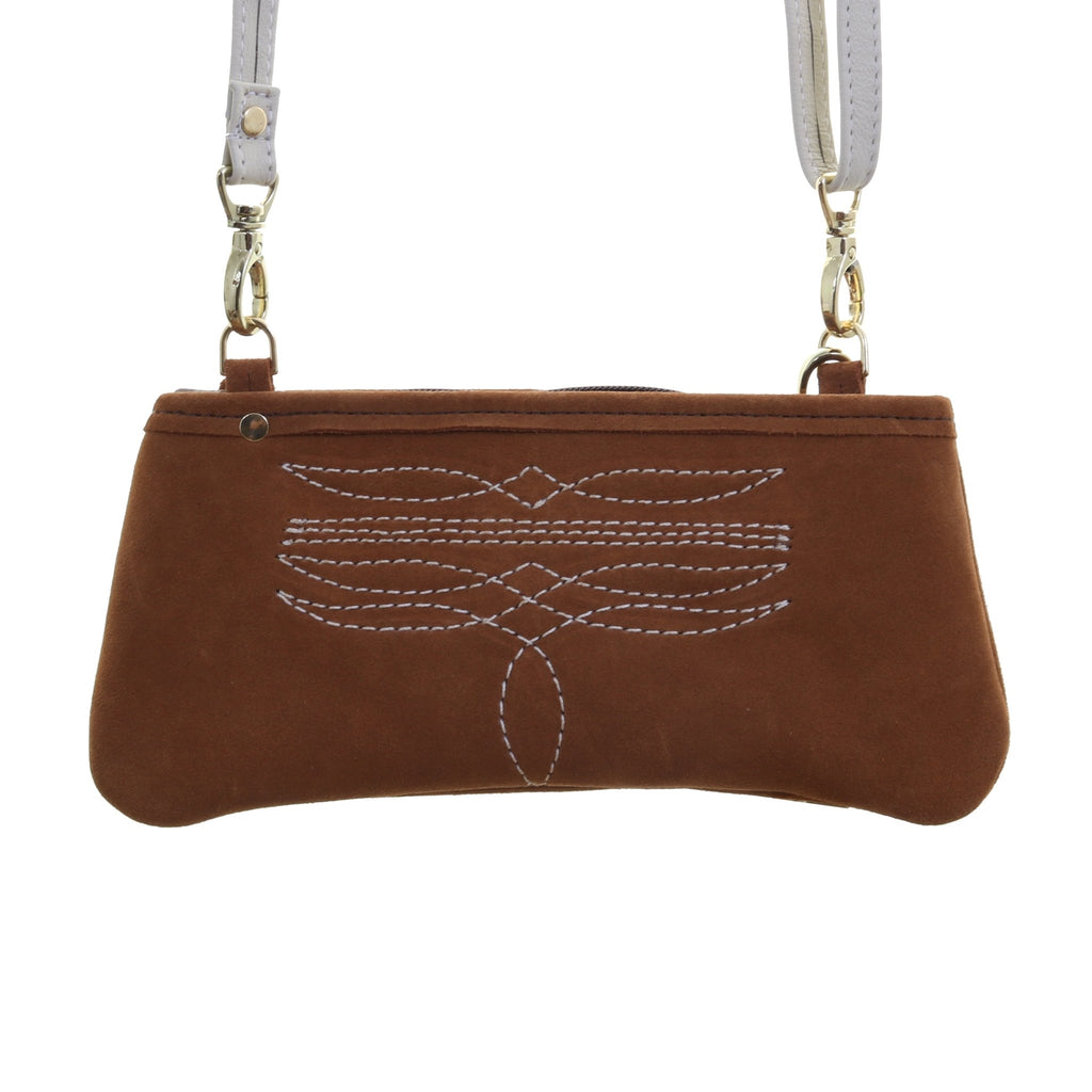 LC104 - Toast Suede Little Clutch - Double J Saddlery