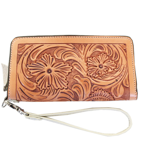 LZW62 - Sheridan Daisy Zipper Wallet - Double J Saddlery