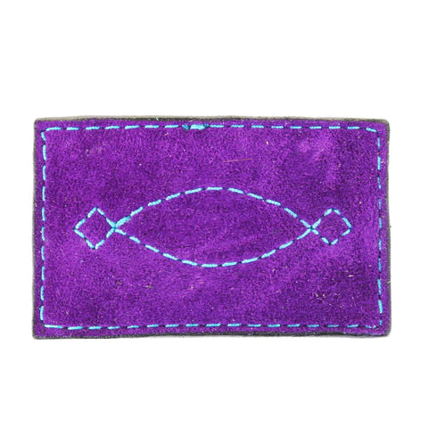 MLB10A - Purple Suede Square Buckle - Double J Saddlery
