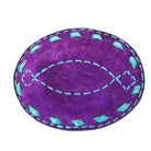 MLB10B - Purple Suede Oval Buckle - Double J Saddlery