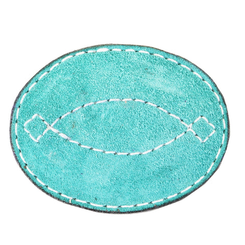 MLB14 - Turquoise Suede Oval Buckle - Double J Saddlery