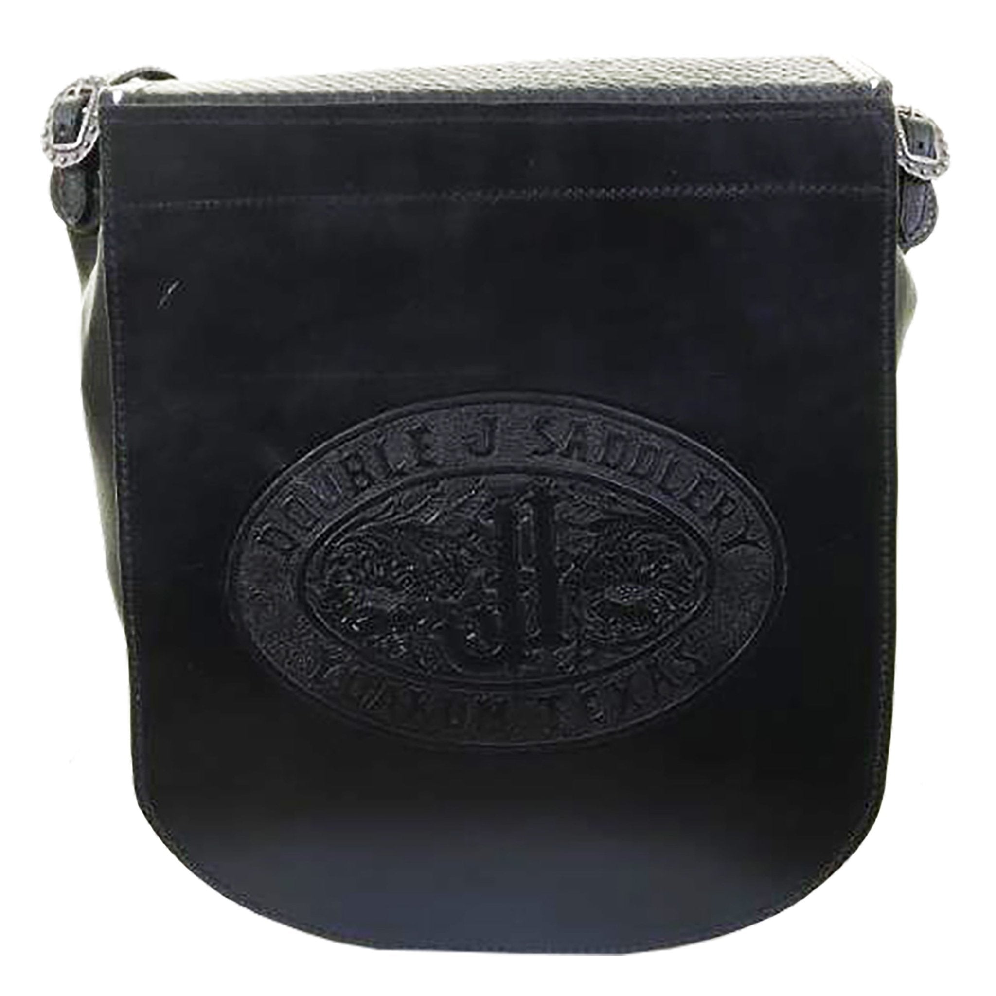 RB12 - Black Leather Tooled Rope Bag - Double J Saddlery