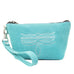 SMP29 - Turquoise Suede Small Make - Up Pouch - Double J Saddlery