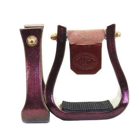 STU106 - Purple Glitter Barrel Stirrup - Double J Saddlery