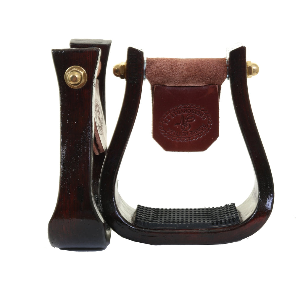 STU107 - Burgundy Barrel Stirrup - Double J Saddlery